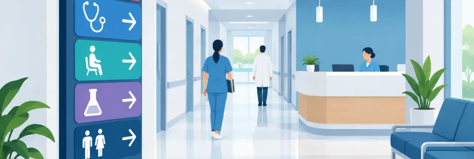 Sinalização para hospitais e clínicas com precisão