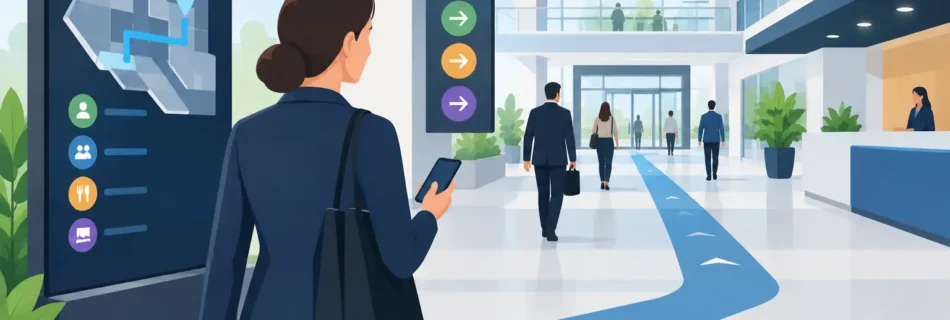 Wayfinding empresarial para grandes operações