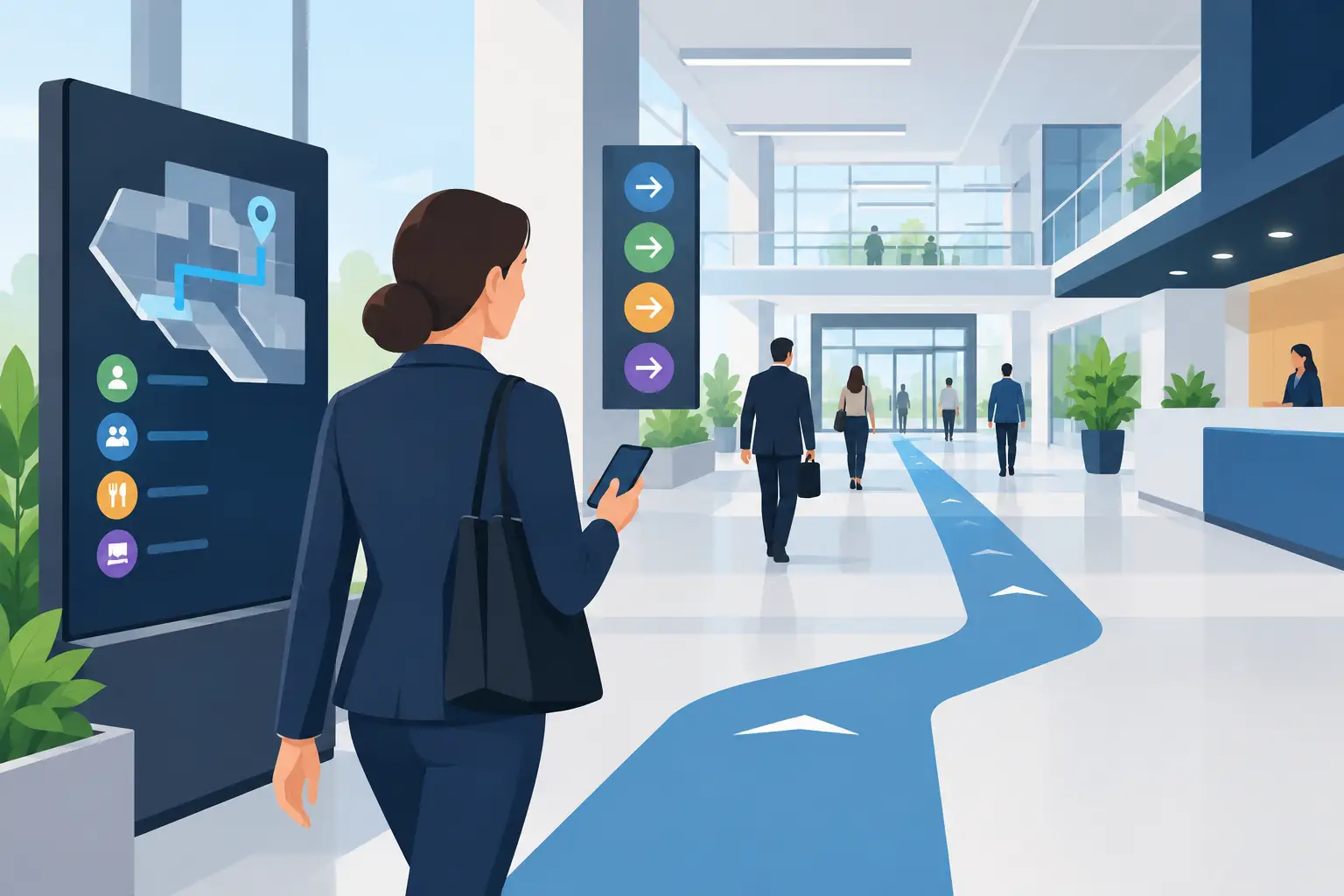 Wayfinding empresarial para grandes operações