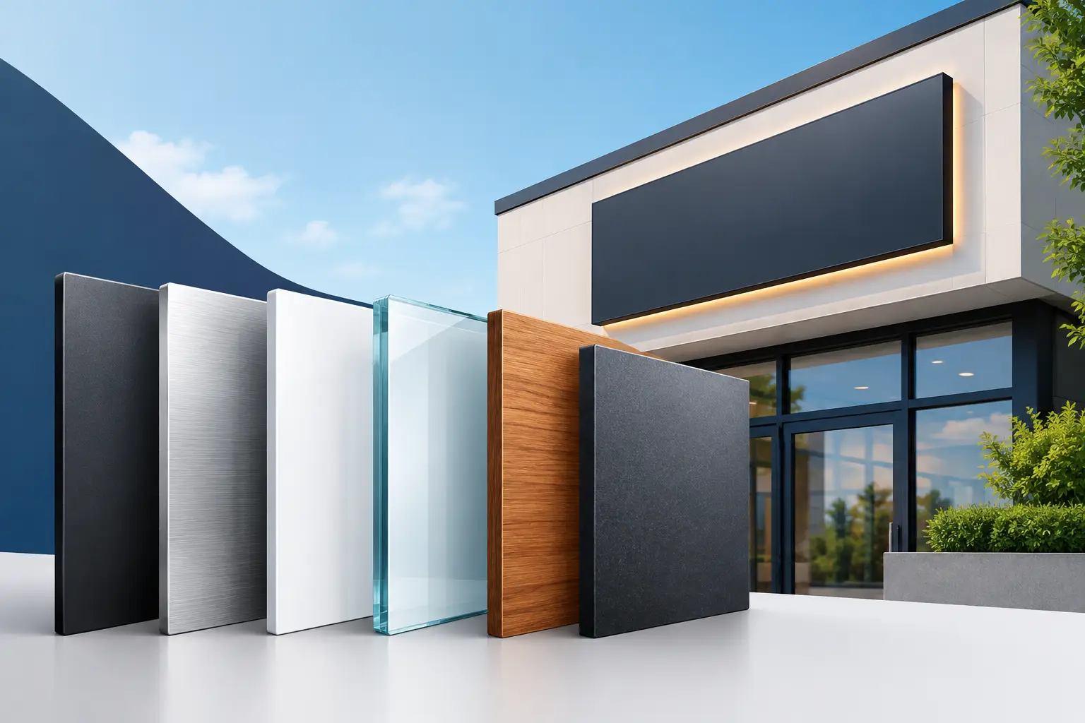 Melhores materiais para placas externas